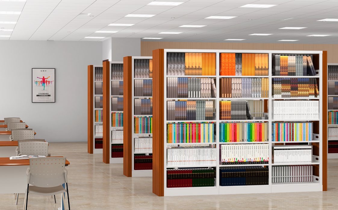 steel library bookshelf