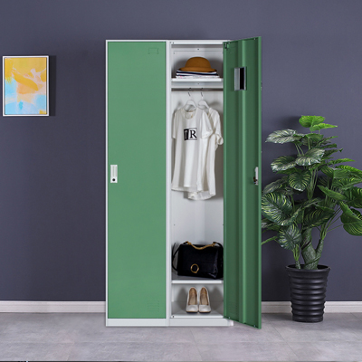 Single compartment employee locker in green